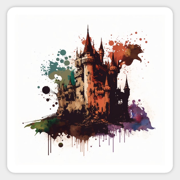 Camelot Ink Splash Sticker by Abili-Tees